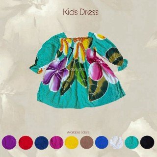 Hot Sale Rayon Hand Painted Kids Dress